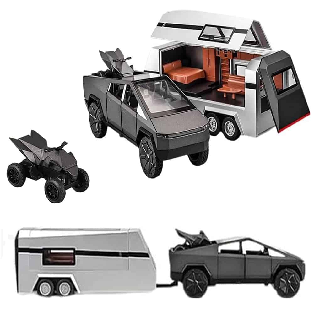 Kit de modelo de furgoneta y remolque RV a escala 1/32,