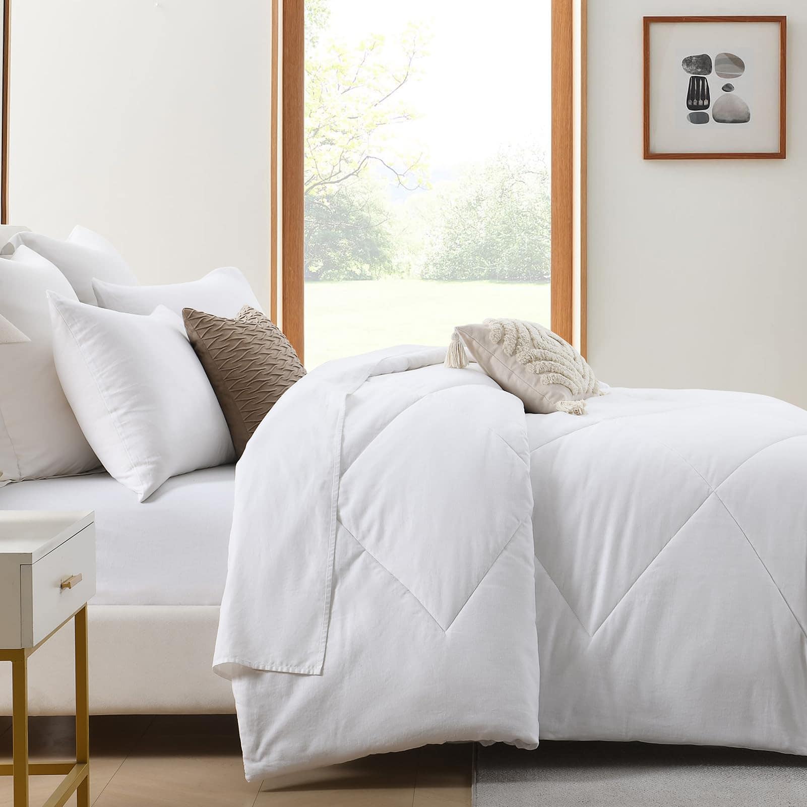 Juego de edredón Queen Size SahSahCasa - Tela frontal de - Imagen 5