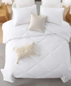 Juego de Edredón King Size SahSahCasa - -Blanco