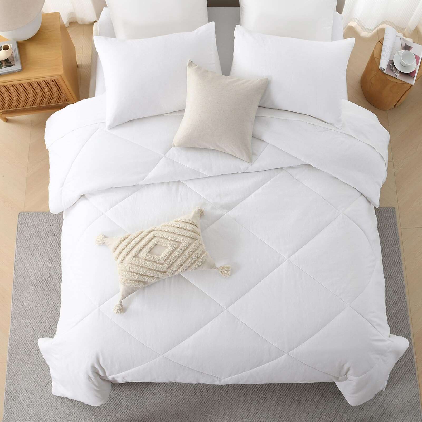 Juego de edredón Queen Size SahSahCasa - Tela frontal de