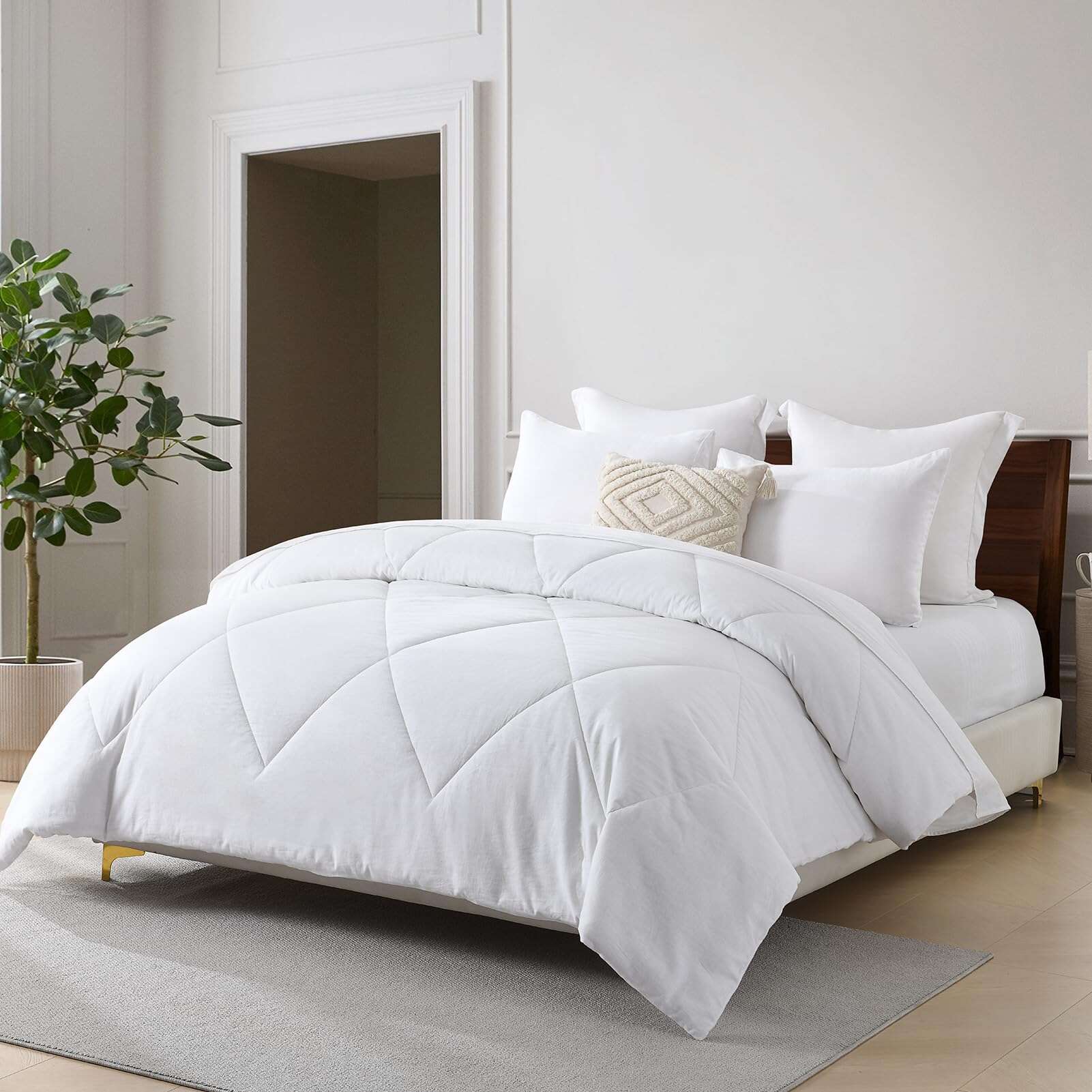 Juego de edredón Queen Size SahSahCasa - Tela frontal de - Imagen 4