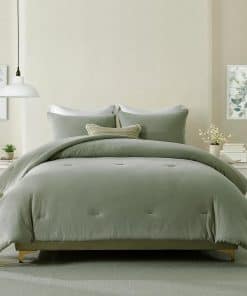 Juego de Edredón Queen Size de Algodón de Fibra Larga