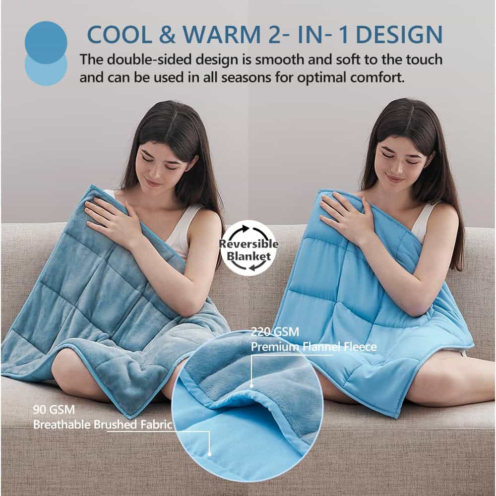 Manta Ponderada L'AGRATY 7lb: Manta Pequeña Ponderada para - Imagen 3