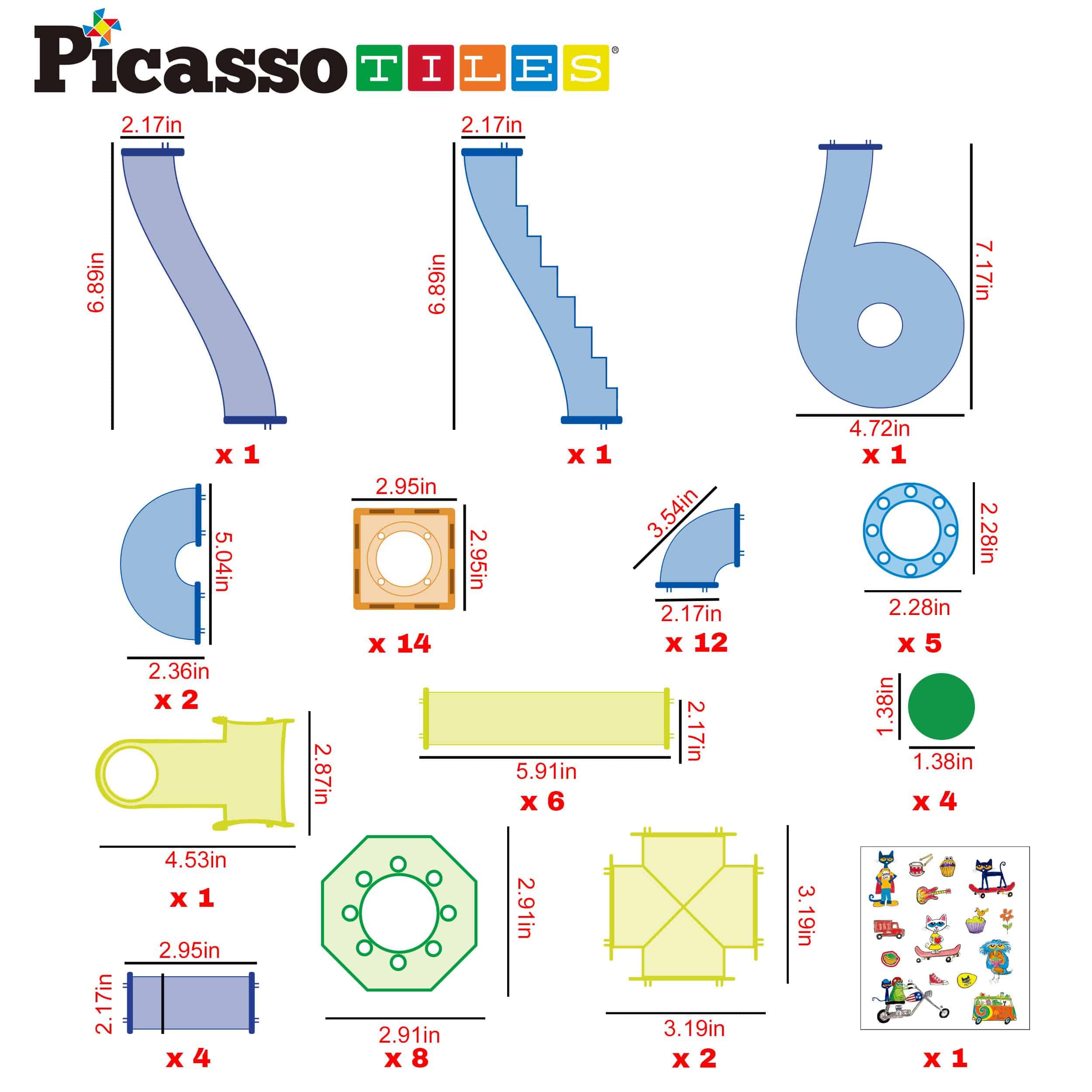 PicassoTiles 62 Piezas Carrera de Canicas Magnéticas Pete - Imagen 7
