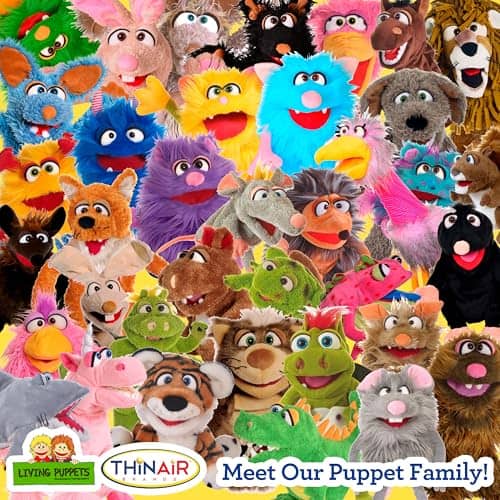 Títere de Mano de Ave Rosa de Felpa de 21 Pulgadas Living - Imagen 7