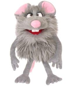 Títere de mano de monstruo gris amigable Living Puppets de