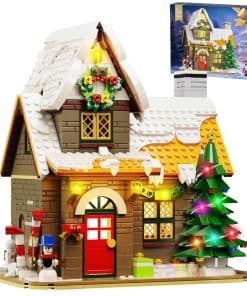 Set de Construcción de Casa de Invierno de Navidad con