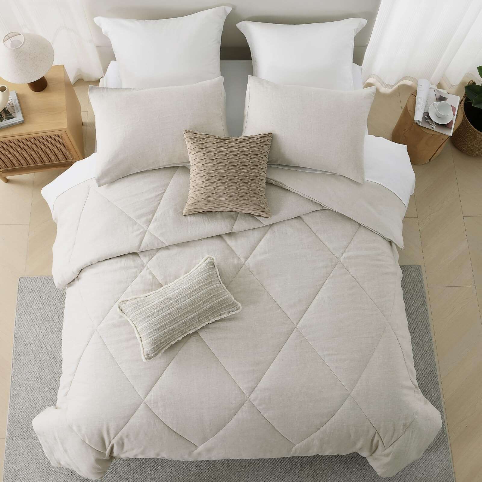 Juego de Edredón King Finlonte Linen - Edredón King Size de