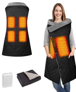 Manta térmica con batería recargable, manta eléctrica USB