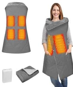 Manta eléctrica con batería recargable, manta eléctrica USB