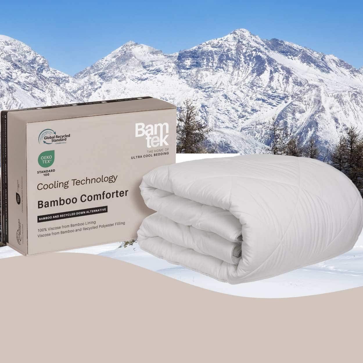 Edredón de bambú 100% viscosa, Edredón -Blanco