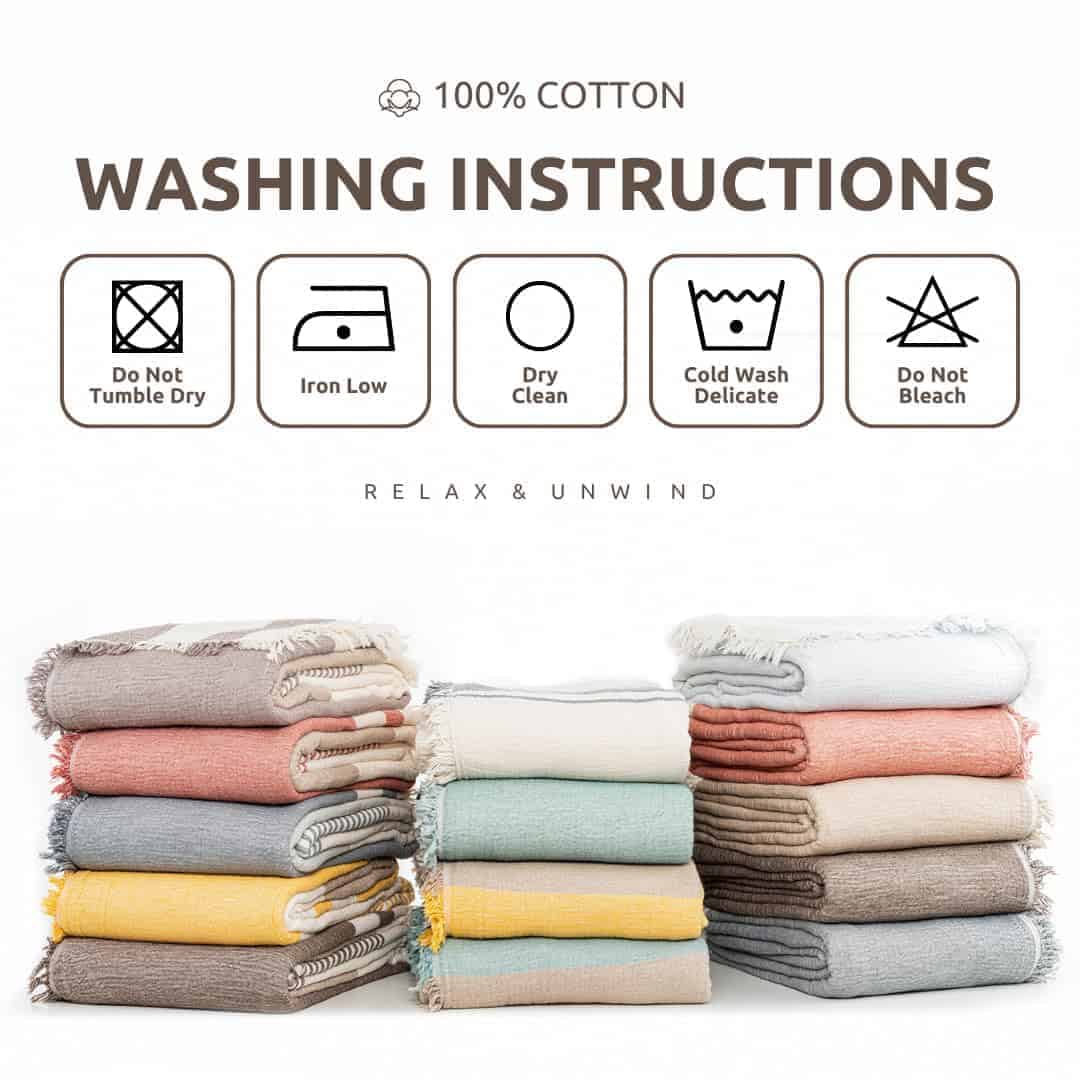 Manta de Muselina DREAMY RIKKA Tamaño Queen -Ocean Beige - Imagen 7