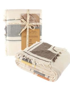 Manta Muselina DREAMY RIKKA Tamaño Queen -Moca Crema