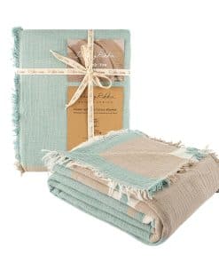 Manta de Muselina DREAMY RIKKA Tamaño Queen -Ocean Beige