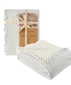 Manta Muselina DREAMY RIKKA Tamaño Queen -Azul Cielo