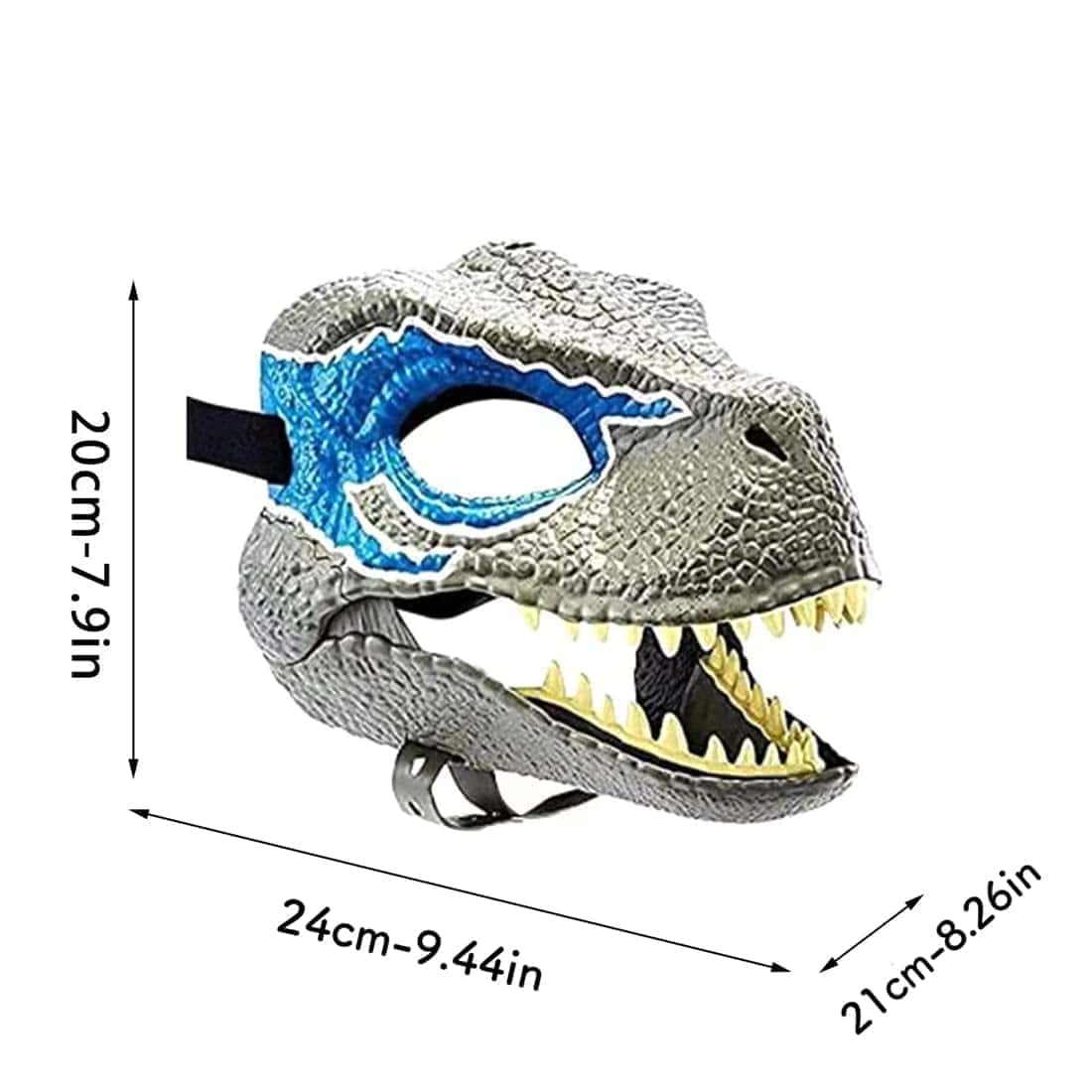 metritcook Máscara de Dinosaurio con Mandíbula Móvil - Imagen 3