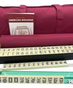 Juego de Mahjong Americano LANYOTA, 166 Azulejos Blancos