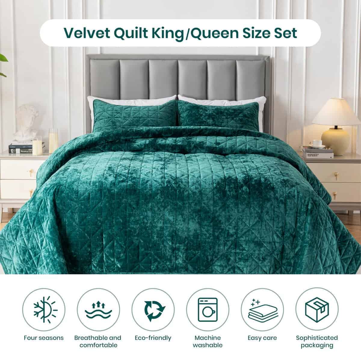 Edredón de Terciopelo King Size XCHAA, Manta de Terciopelo - Imagen 3