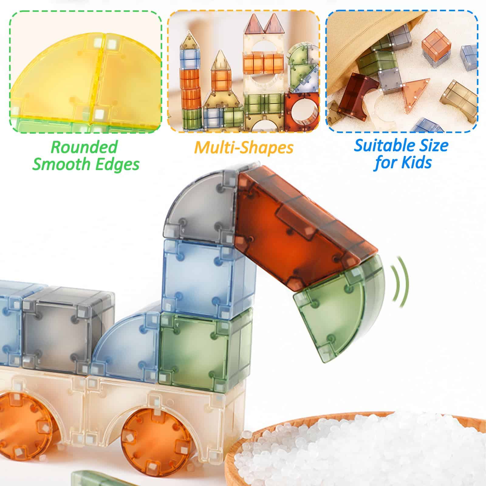 67 PCS Bloques Magnéticos para Niños, Conjunto de Bloques - Imagen 4