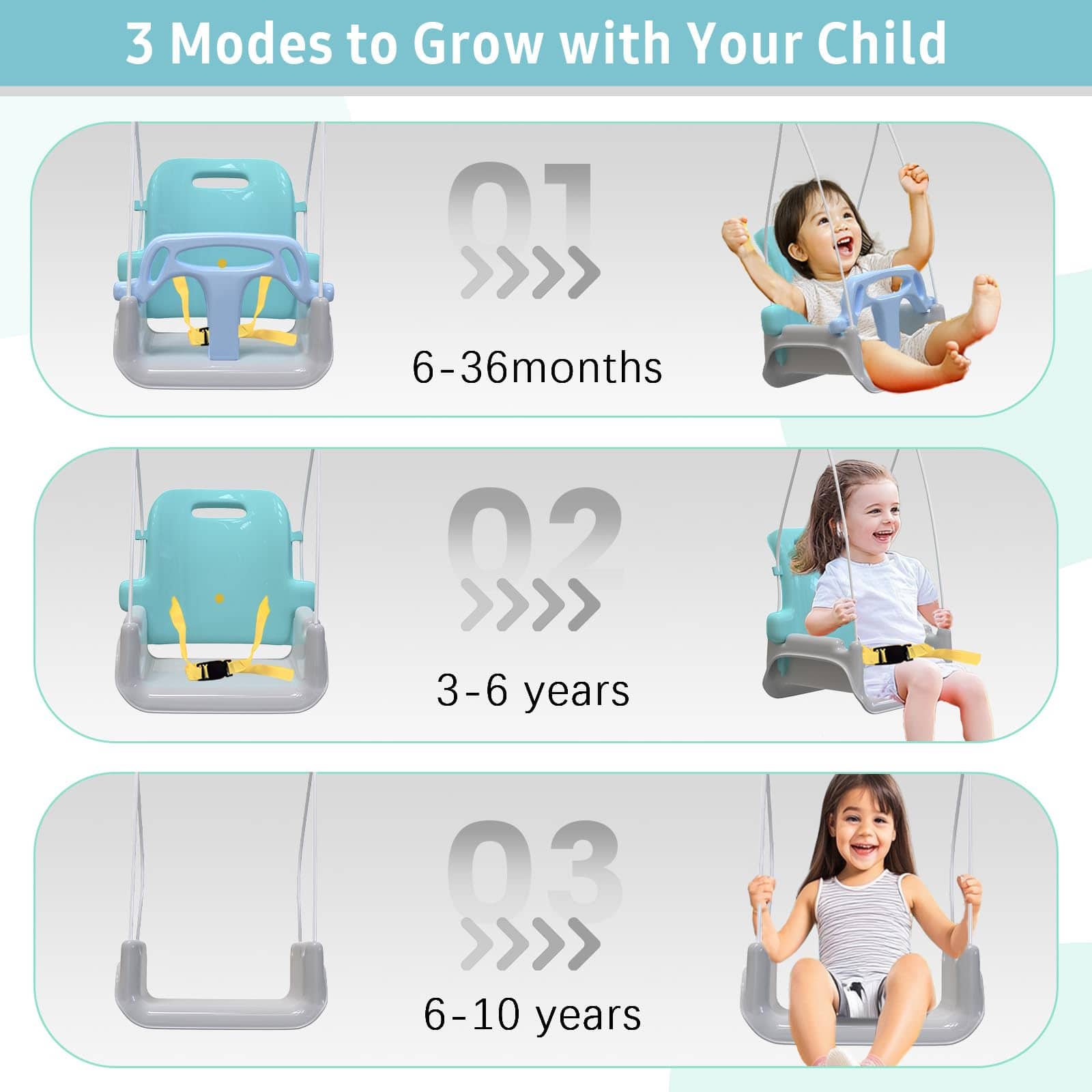 Columpio Multifuncional para Bebés con 4 Bolsas de Arena - Imagen 3