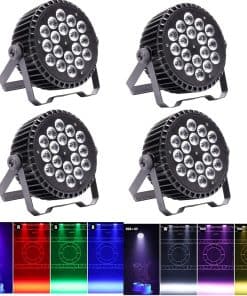 4PCS Luces de Escenario LED XPCLEDOYZ RGBWA+UV 6-en-1,