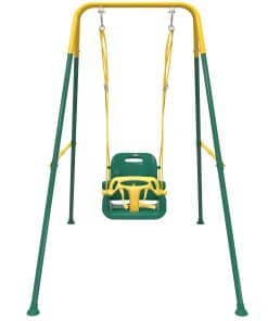 Columpio multifuncional para niños con 4 -Verde