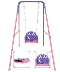 Columpio Multifuncional para Niños con 4 -Rosa