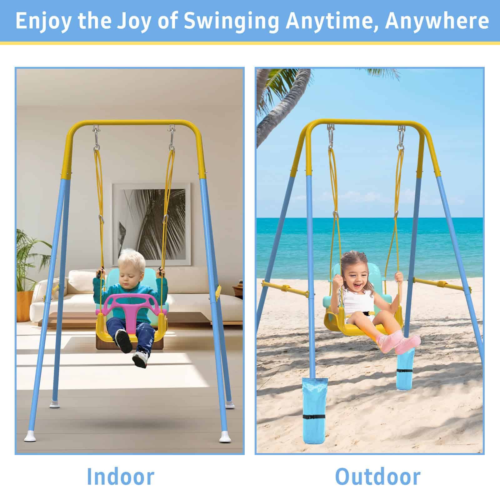 Columpio Multifuncional para Niños con 4 Bolsas de Arena - Imagen 7