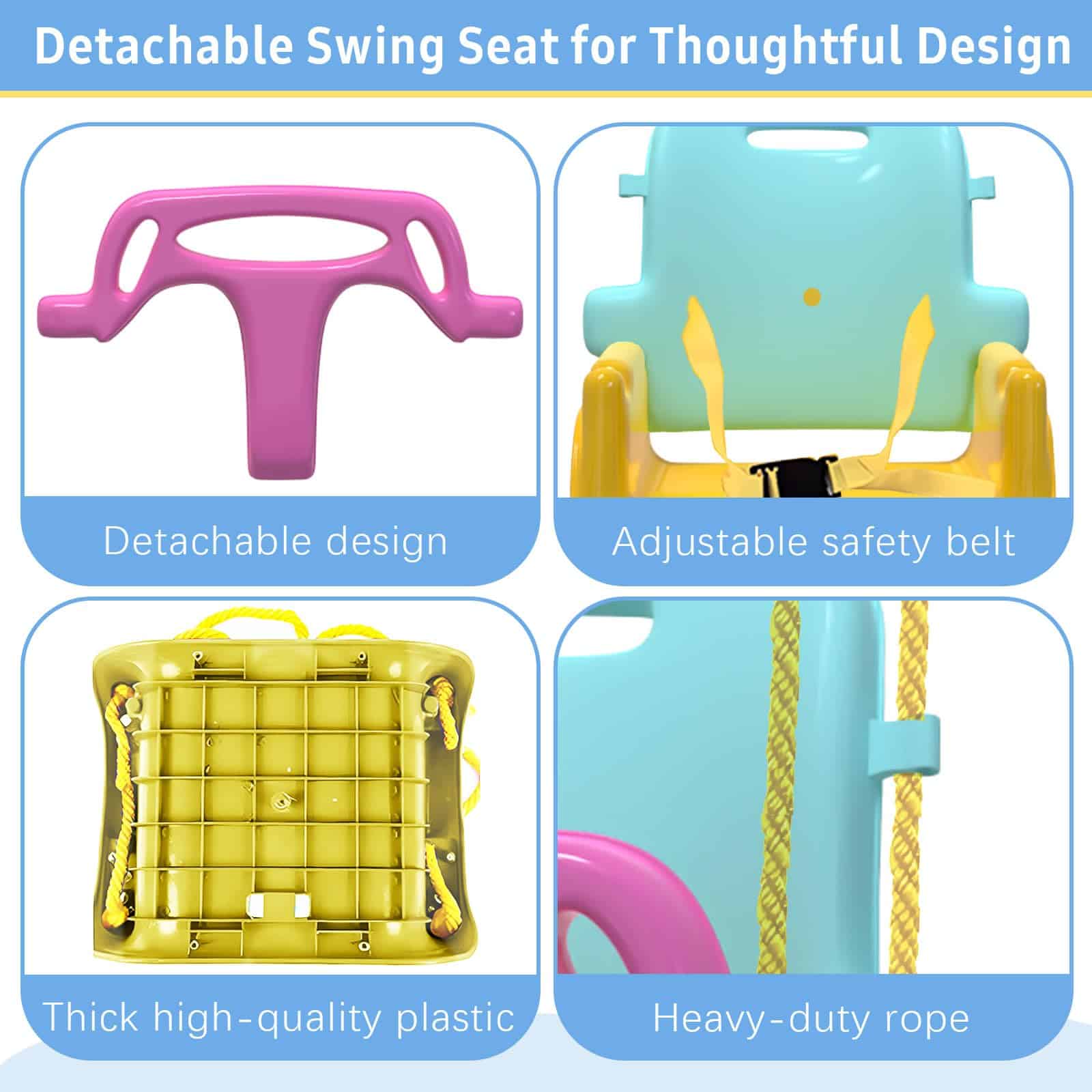 Columpio Multifuncional para Niños con 4 Bolsas de Arena - Imagen 4