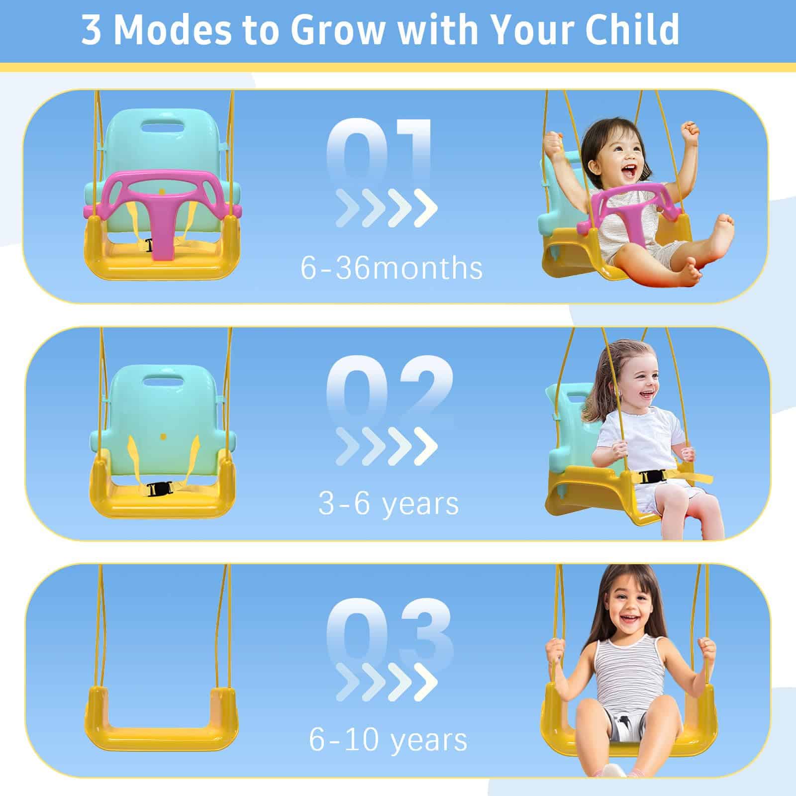 Columpio Multifuncional para Niños con 4 Bolsas de Arena - Imagen 3