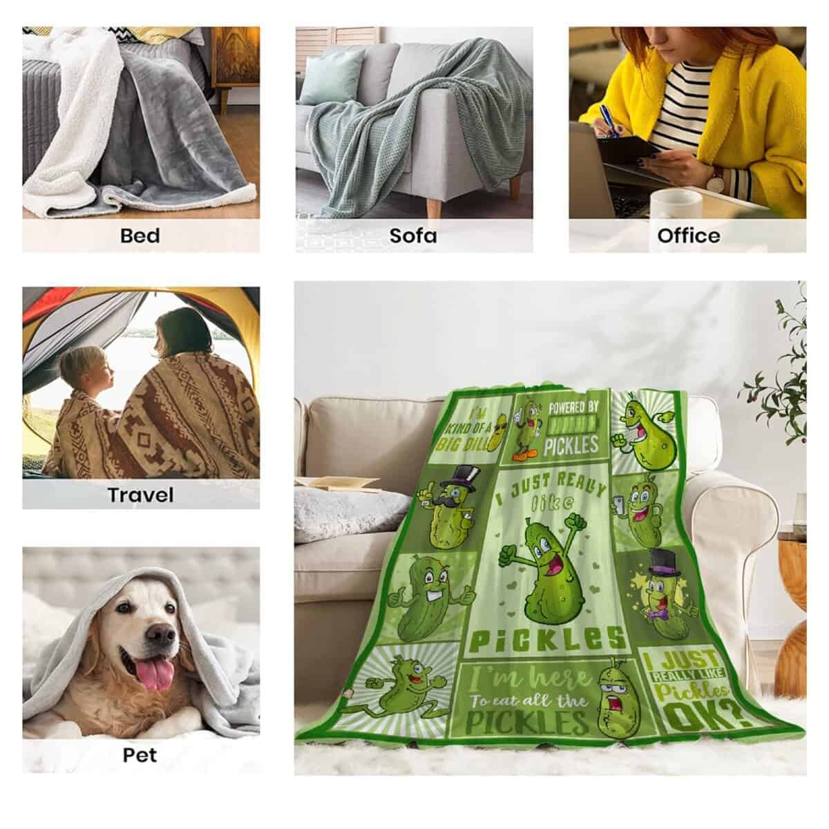 Manta de Pepinillos para Amantes de los Pepinillos Regalos - Imagen 8