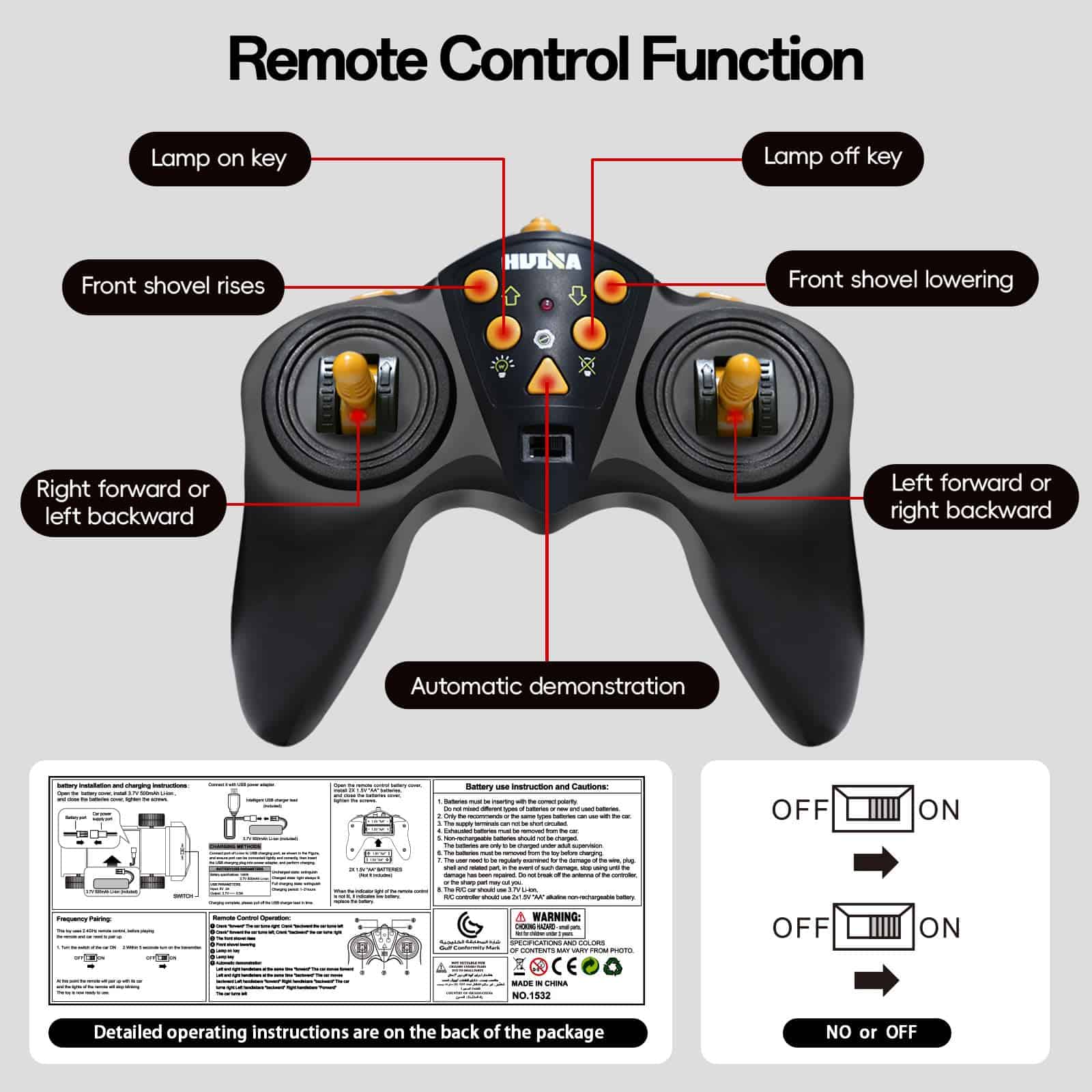 HZQ RC Bulldozer Toy Vehículo de Construcción RC Bulldozer - Imagen 6