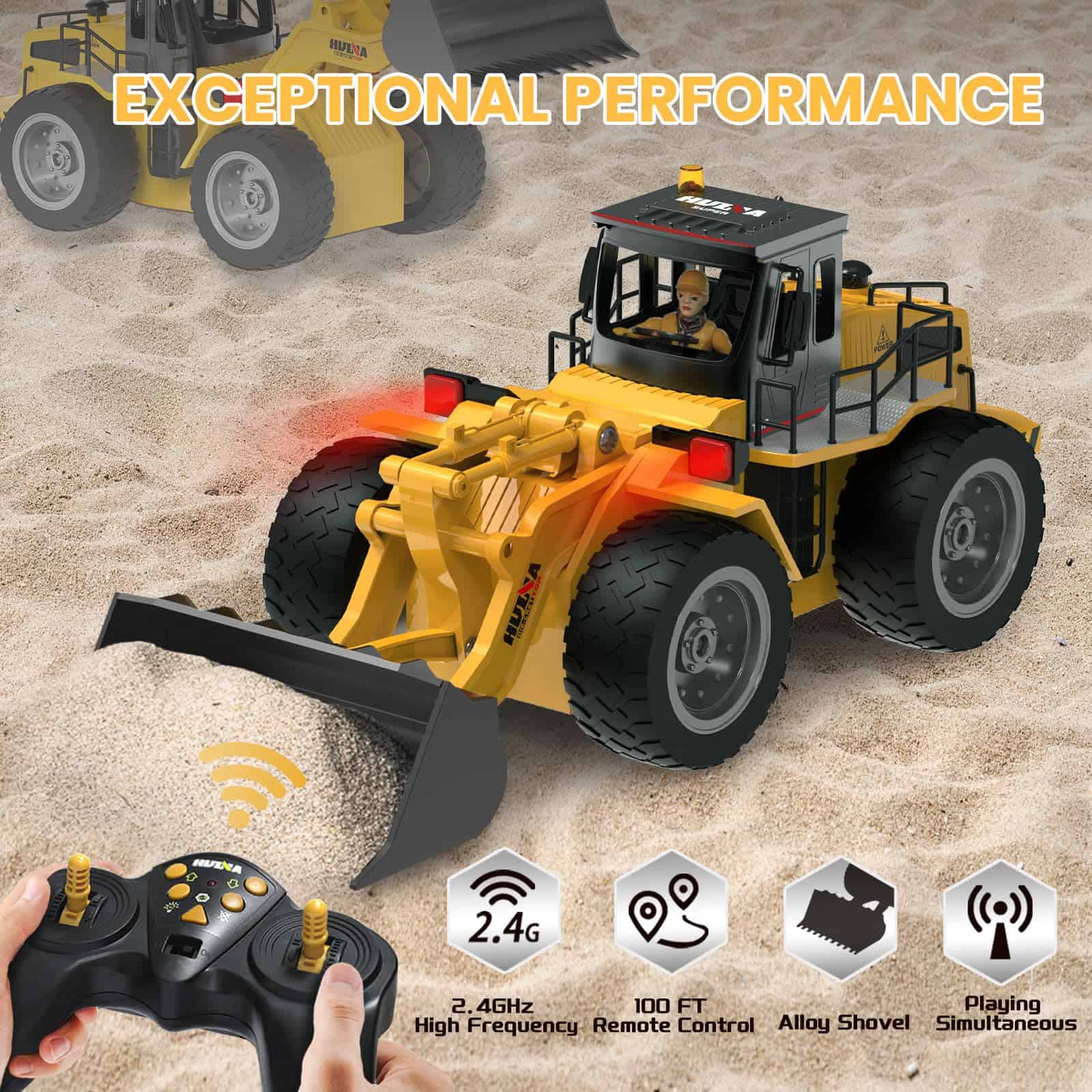 HZQ RC Bulldozer Toy Vehículo de Construcción RC Bulldozer - Imagen 5