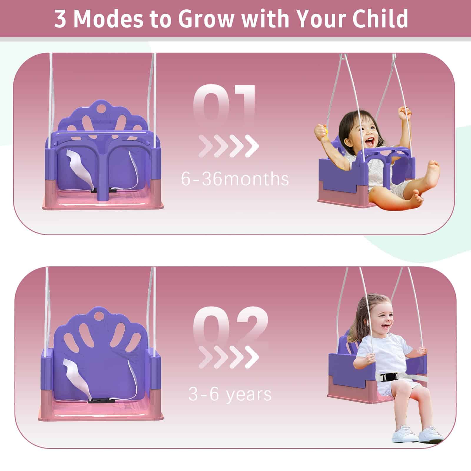 2 en 1 Columpio para Niños Pequeños y Jumper para Bebés, - Imagen 3