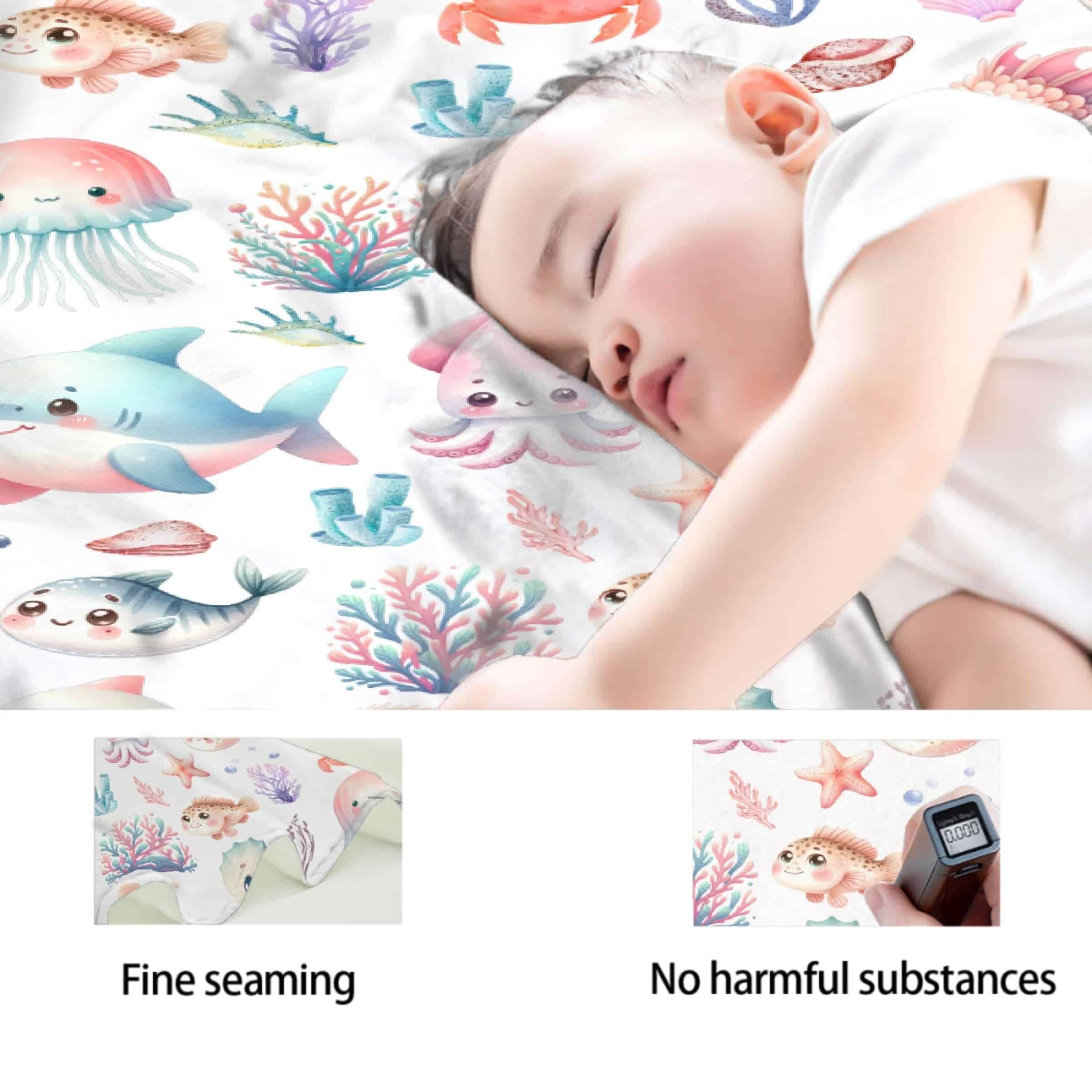 Manta de Mundo Oceánico, Regalos de Animales del Océano - Imagen 5