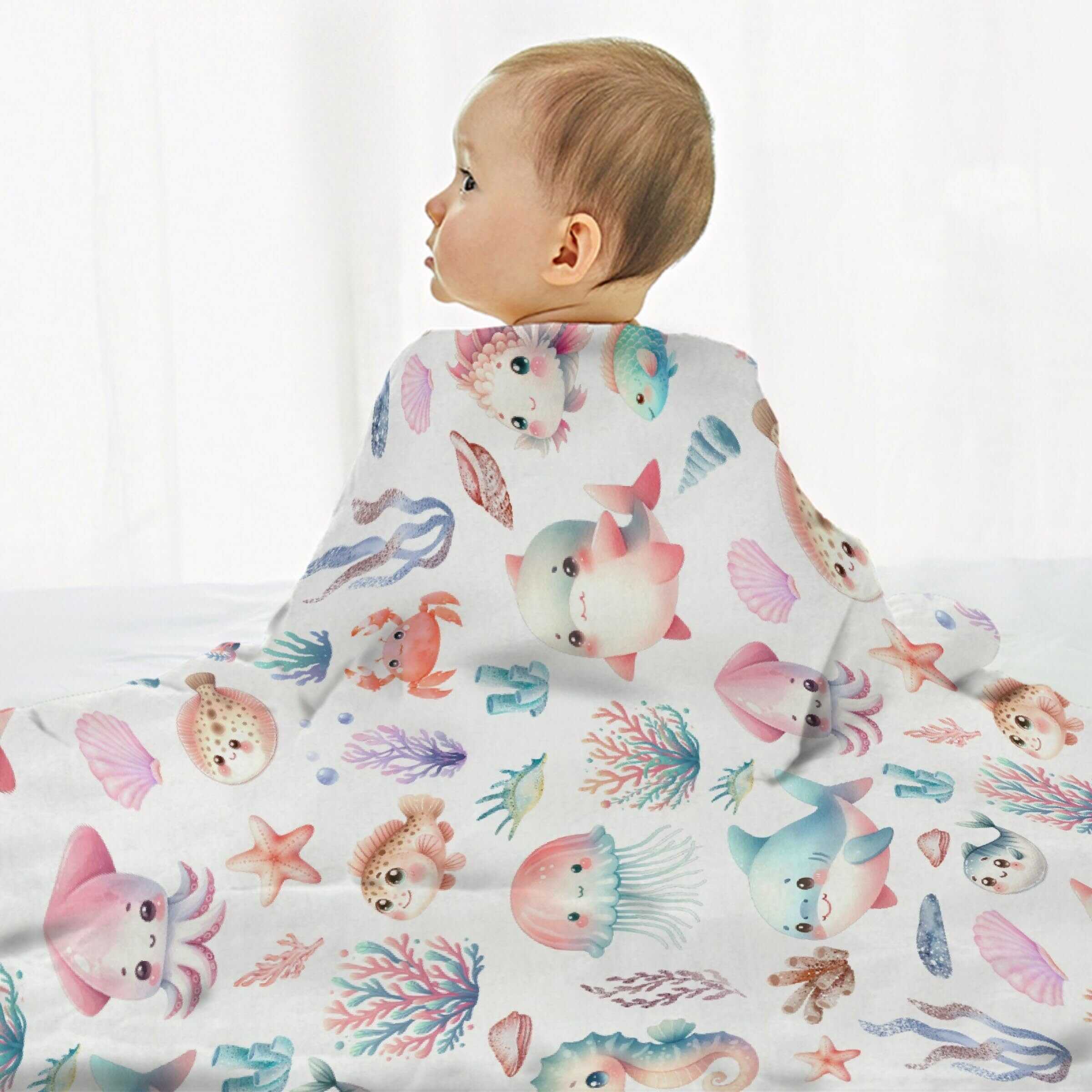 Manta de Mundo Oceánico, Regalos de Animales del Océano - Imagen 6