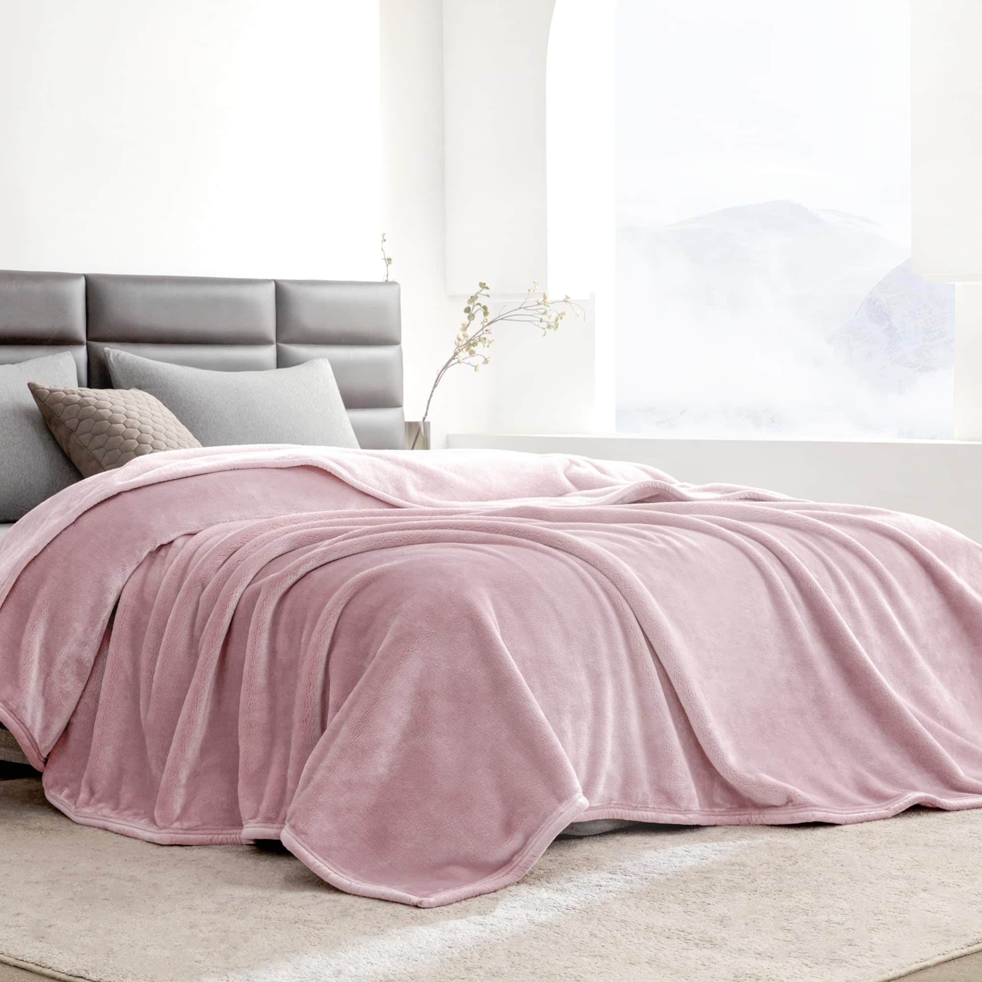 Manta de Franela Gruesa Extra Esponjosa Mellowdy (Rosa - Imagen 6