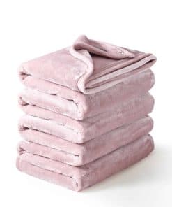 Manta de Franela Gruesa Extra Esponjosa Mellowdy (Rosa