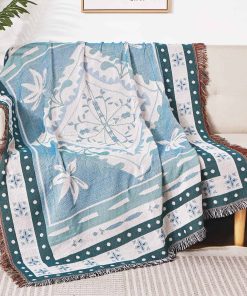 Manta de Tiro Boho para Sofá, Manta de Cama - Decoración