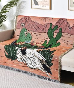 Manta de lana a rayas Ksriylm para sofá, manta de cama,