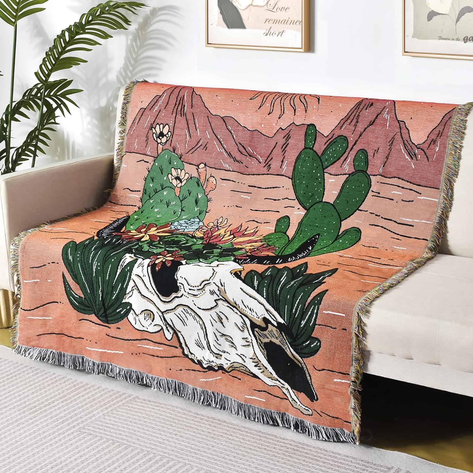 Manta de lana a rayas Ksriylm para sofá, manta de cama,