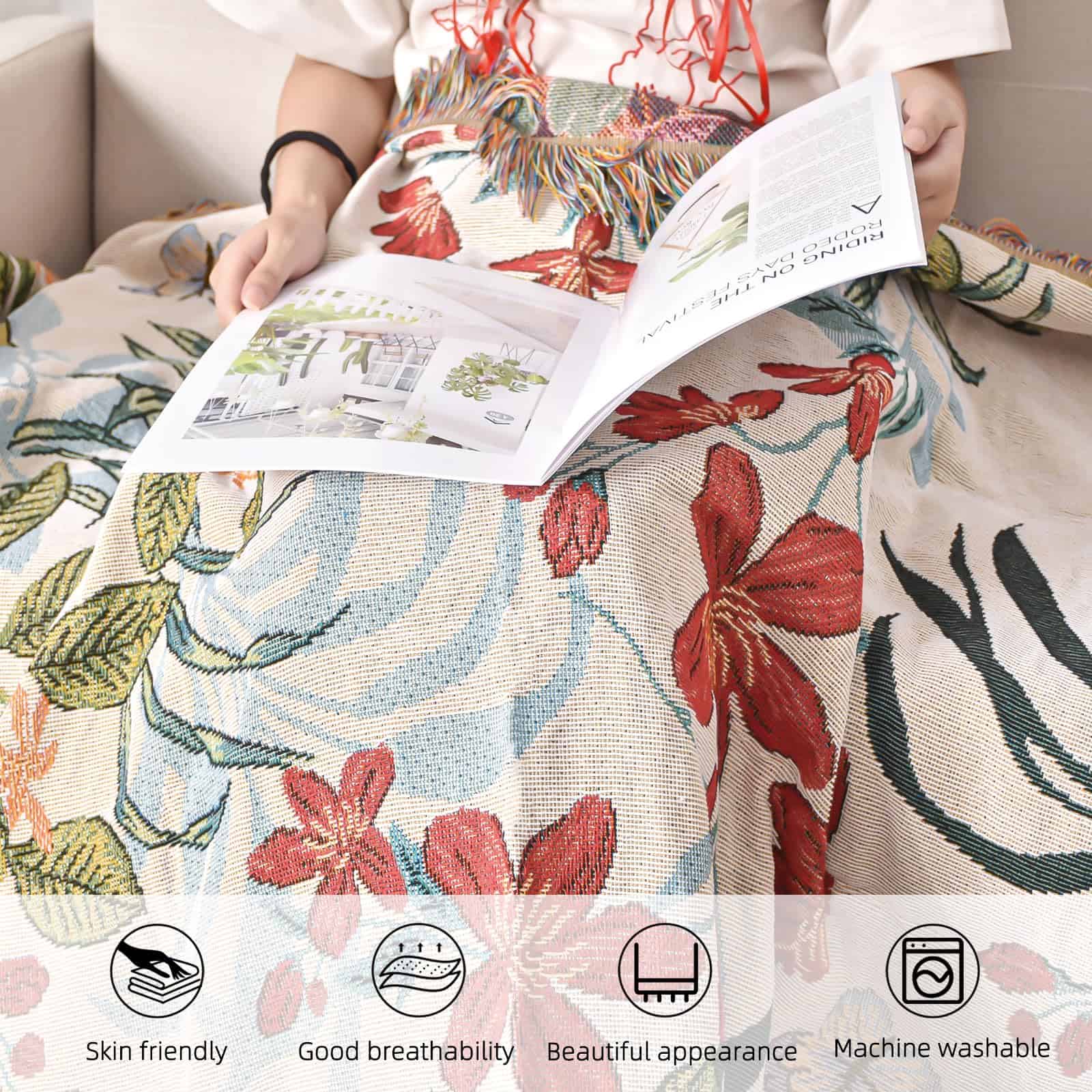 Manta de Tiro con Estampado de Ksriylm para Sofá, Manta de - Imagen 6