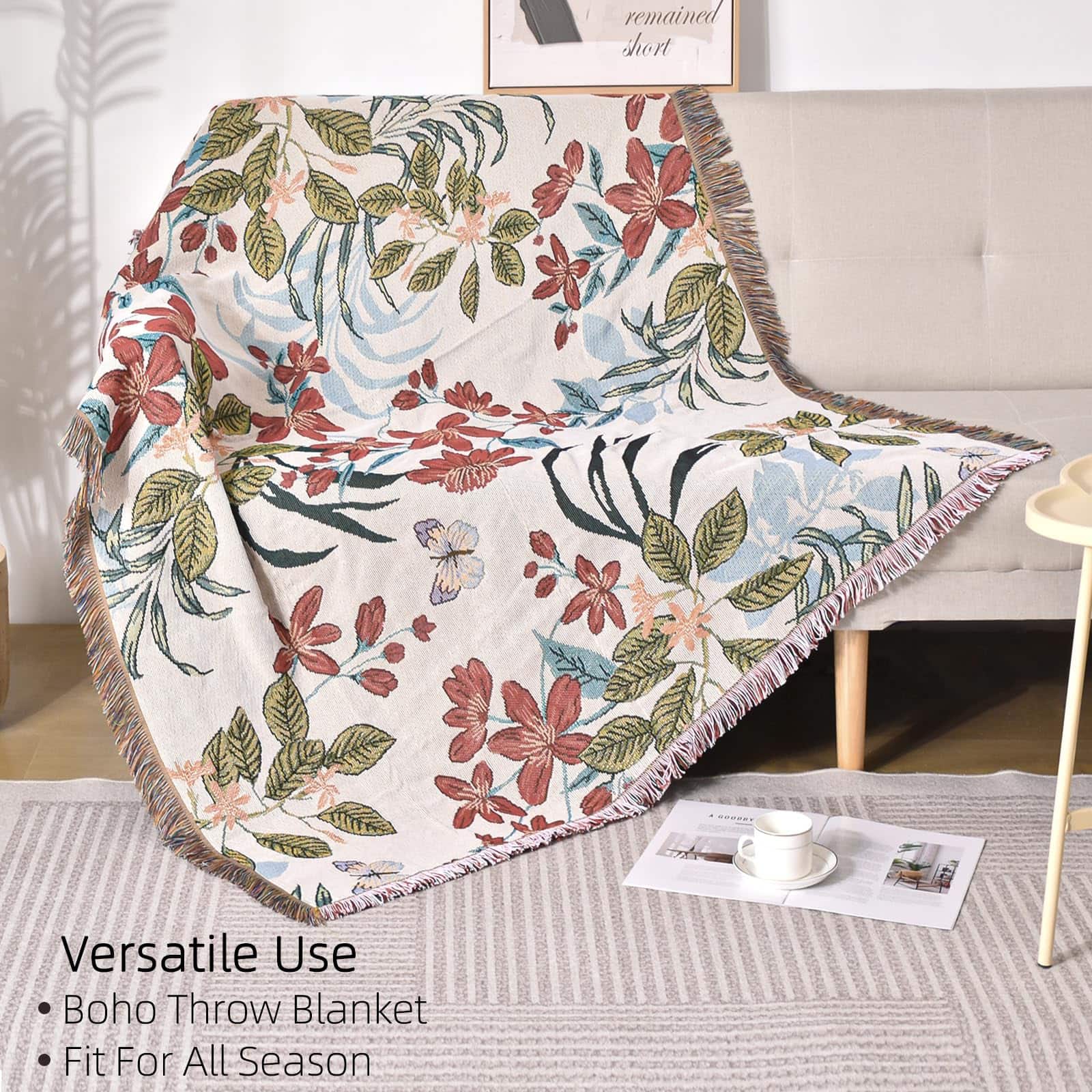 Manta de Tiro con Estampado de Ksriylm para Sofá, Manta de - Imagen 3