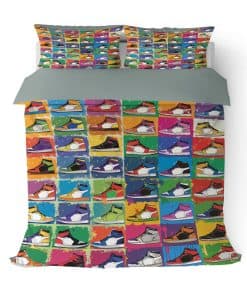 Set de Funda de Edredón Tamaño Quenn Tema Zapatos de