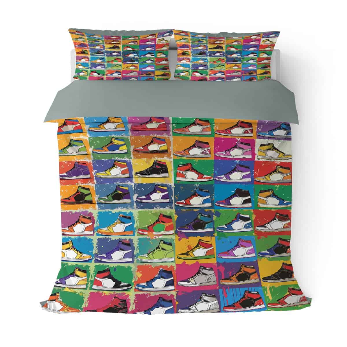 Set de Funda de Edredón Tamaño Quenn Tema Zapatos de