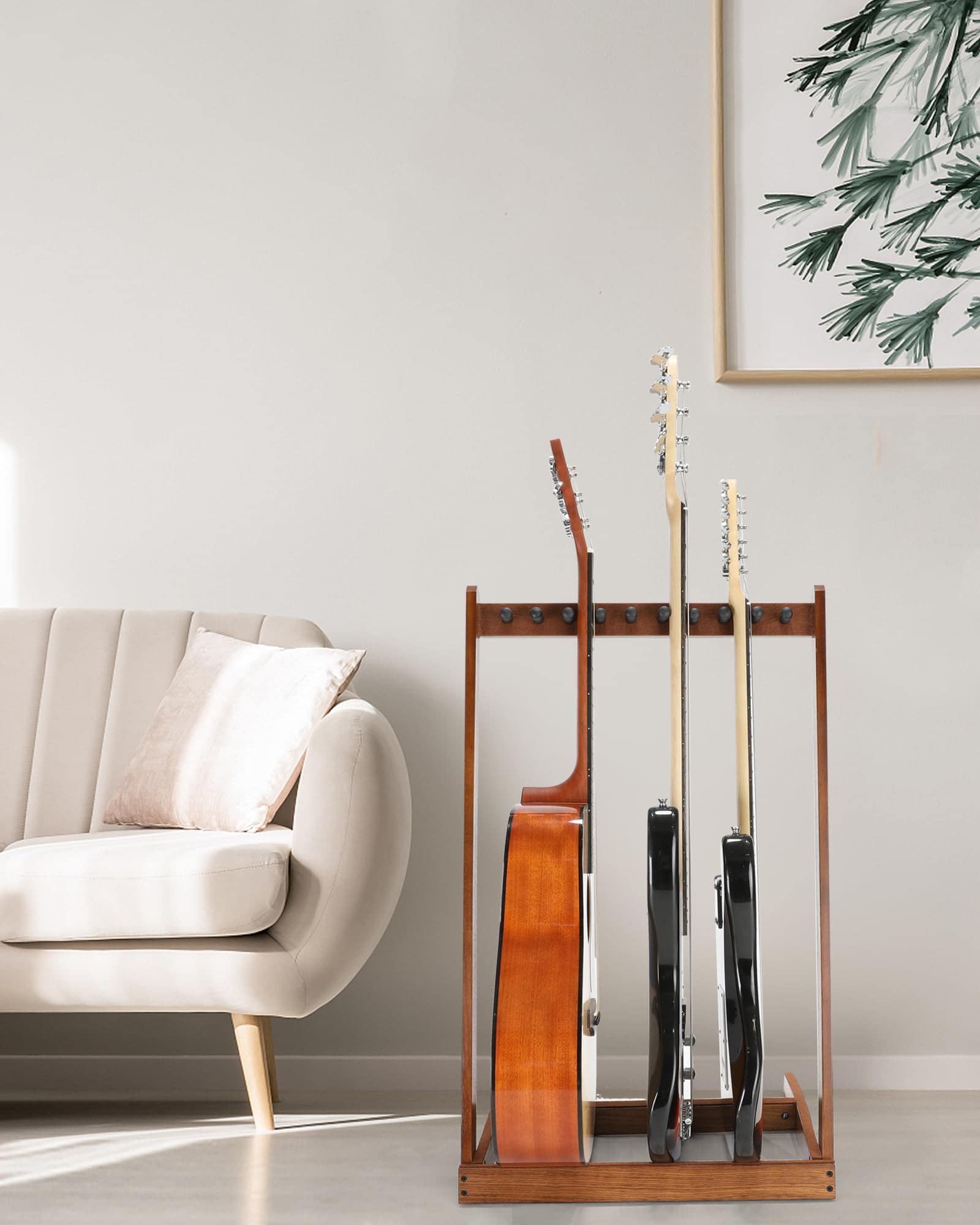 Soporte múltiple para guitarra Musbeat, Soporte de madera - Imagen 7