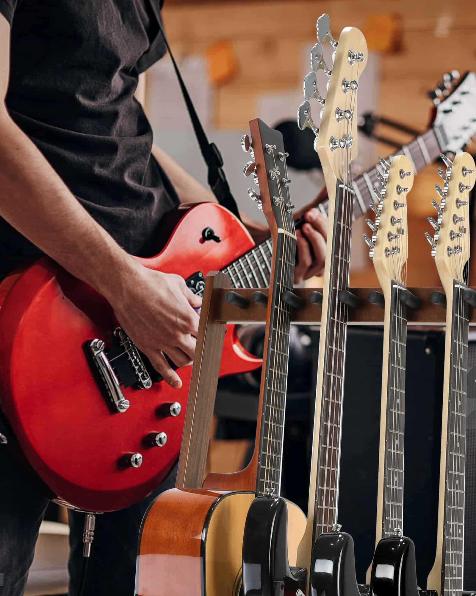 Soporte múltiple para guitarra Musbeat, Soporte de madera - Imagen 6