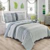 Juego de Edredón Oversized de 3 Piezas -Green Grey