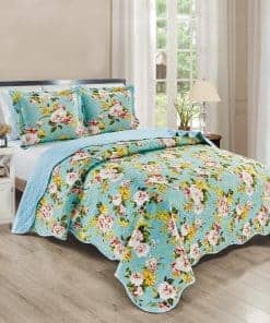 Juego de 3 Piezas de Colcha de Ondas Cal King Size