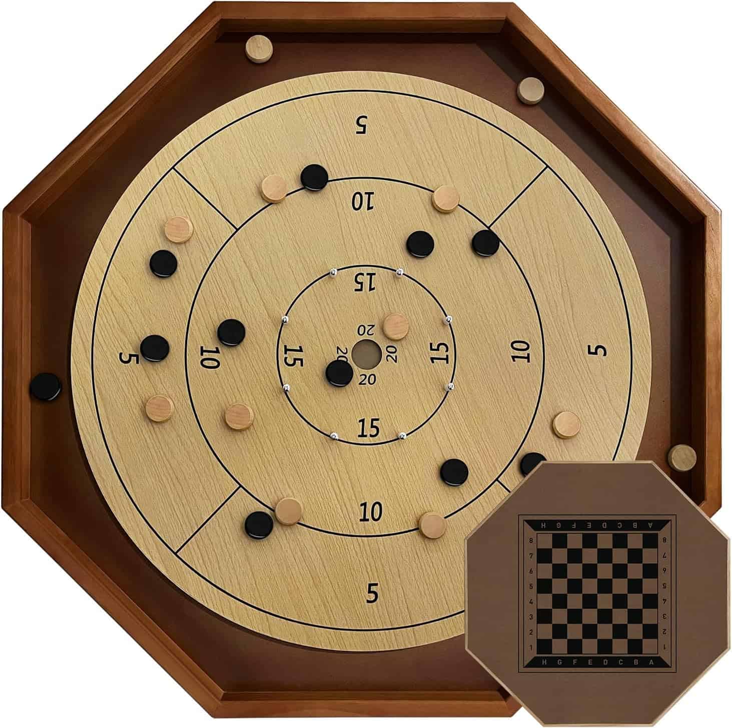 Tablero de Juego de Crokinole de Torneo de 27 Pulgadas, 2